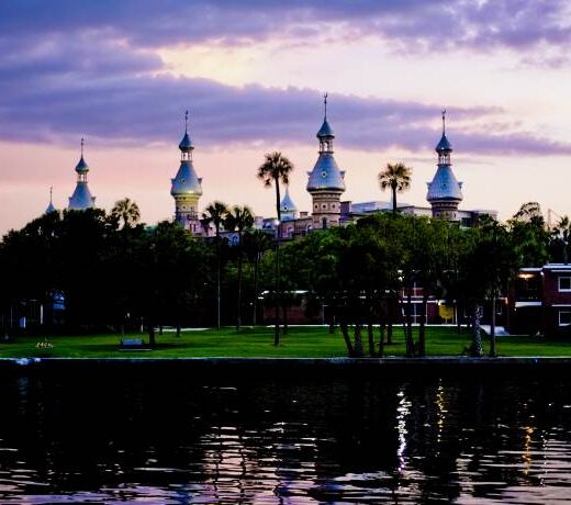 Picture of the University of Tampa across the Hillsborough River in Tampa